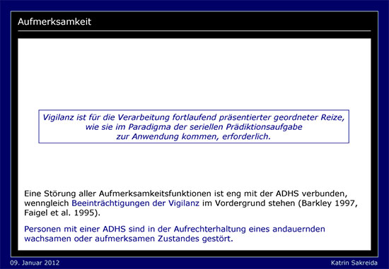 Vigilanz und Aufmerksamkeit